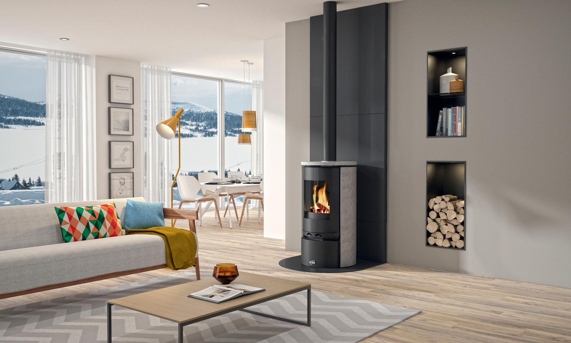 Fonte + habillage pierre bleur du hainault